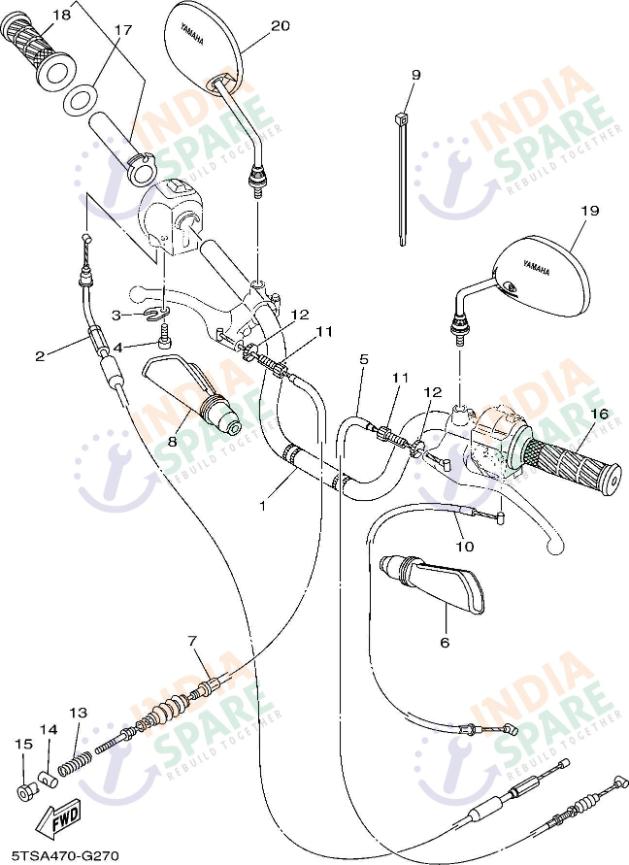 STEERING HANDLE CABLE